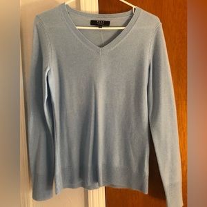 Cashmere sweater. Placid blue color